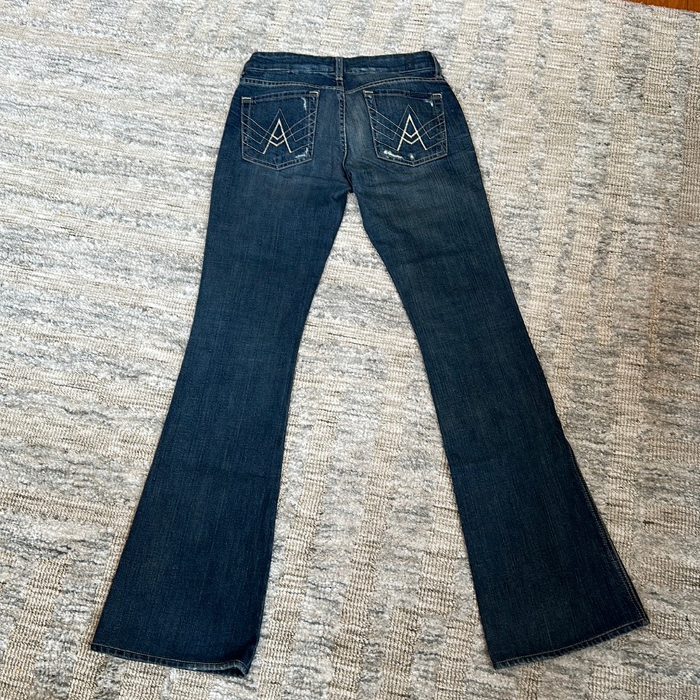 7 For All Mankind Distressed “A” Pocket Jeans. Size 24. New with no tags.